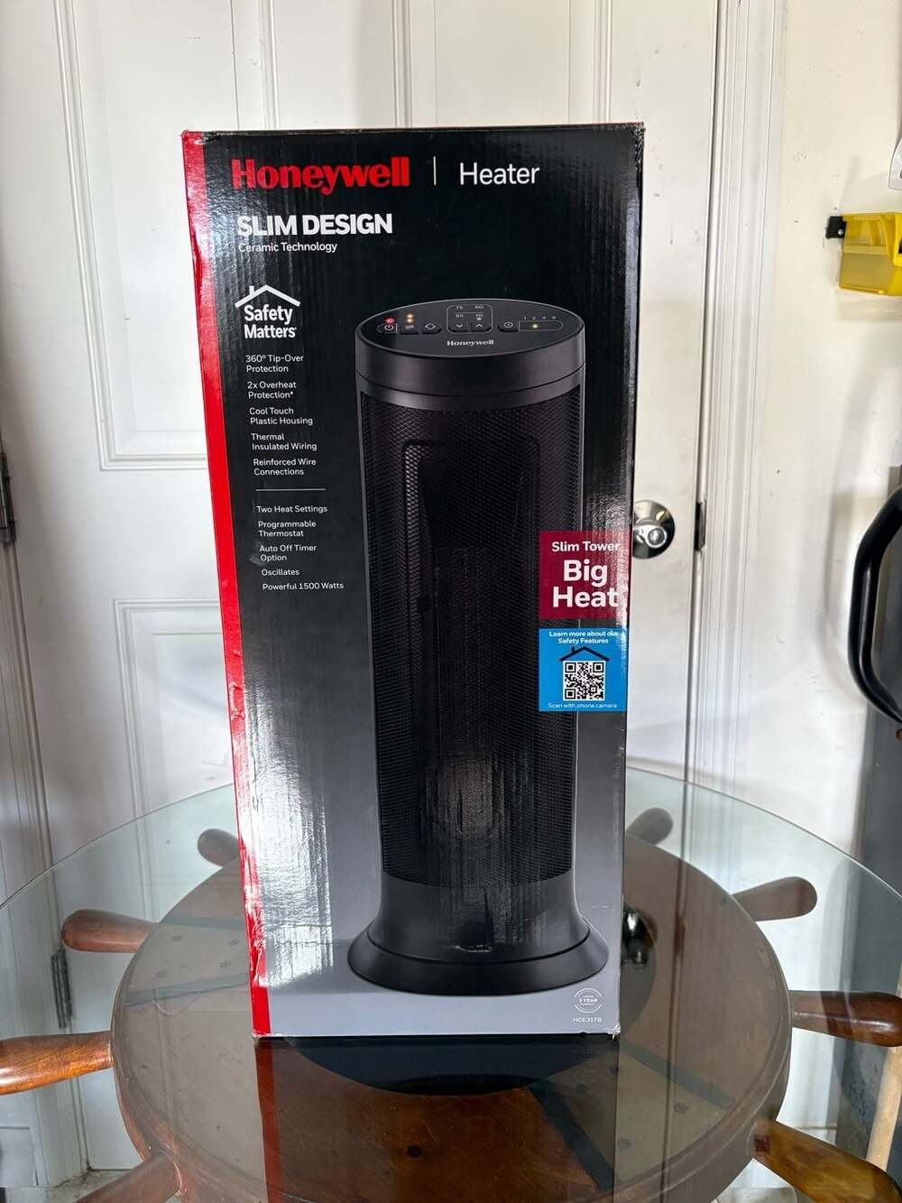 Honeywell HCE317B Slim Ceramic Tower Heater